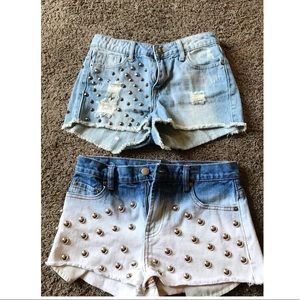 High Rise Denim Shorts